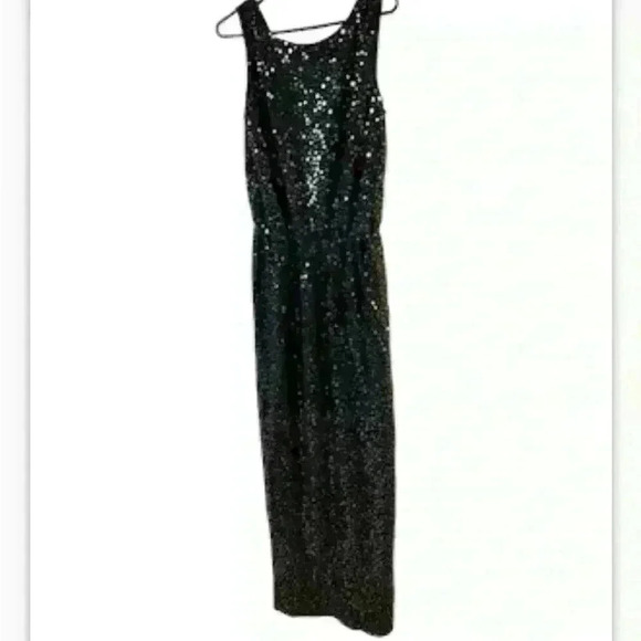 Garnet Hill black sequin maxi dress - Picture 2 of 5